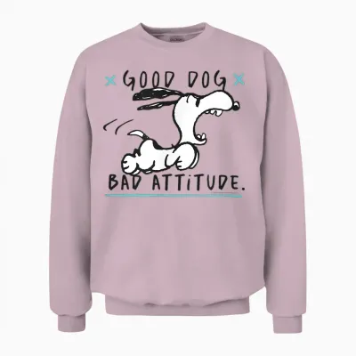 Peanuts - Snoopy Good Dog Unisex Sweatshirt - Light Pink