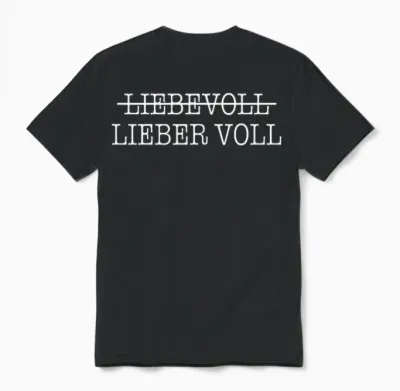 Liebevoll Lieber Voll Unisex T-Shirt - Black