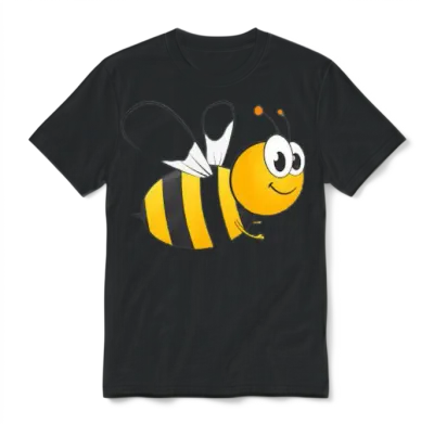 Funny Bee Unisex T-Shirt - Black