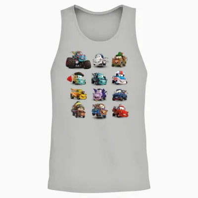 Disney and Pixar’s Cars Many Maters Unisex Tank Top - Ash