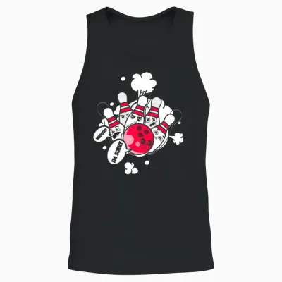 Funny Bowling Ball Bowling Bowling Unisex Tank Top - Black