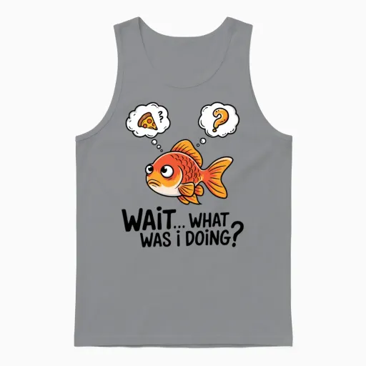 Funny Fish Unisex Tank Top in Sport Grey