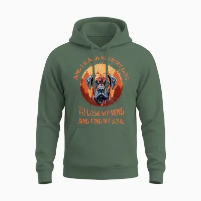 Boxer-Dog-Breeds Funny Sayings Boxer-Dog Unisex Hoodie - Military Green