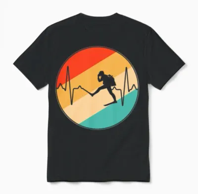 Dive Retro Heartbeat Unisex T-Shirt - Black