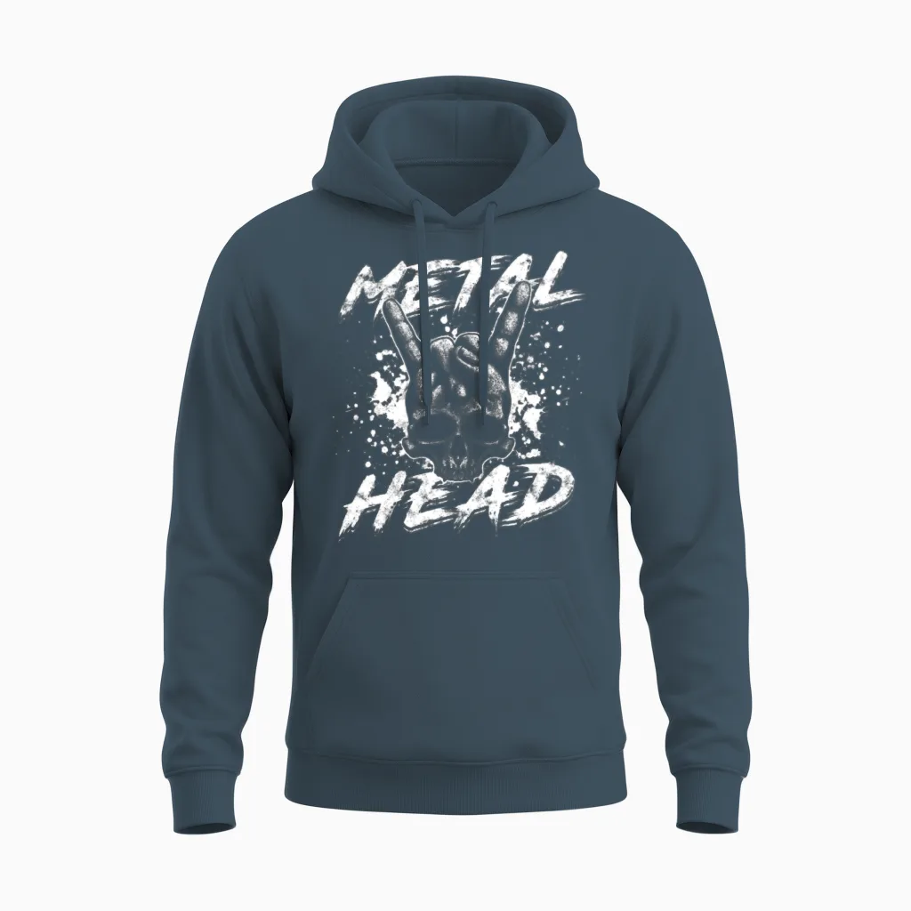 Metal Head - Metal Unisex Hoodie in Dark Heather