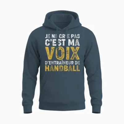 Coach Je Ne Crie Pas Handball Trainer Unisex Hoodie - Dark Heather