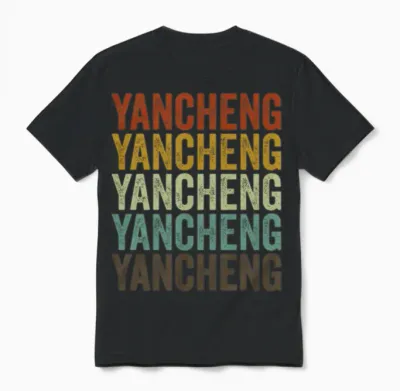 Yancheng China Retro Vintage Unisex T-Shirt - Black