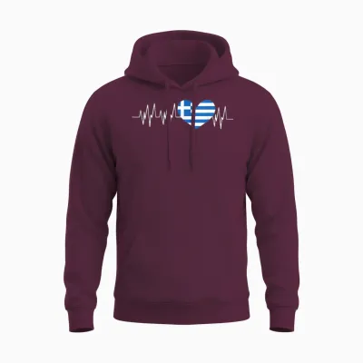 Griechenland Geschenk Flagge Greece Grieche Hellas Athen Unisex Hoodie - Maroon