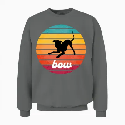 Dog Bow Unisex Sweatshirt - Graphite Heather