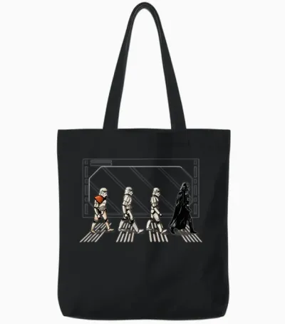 Star Wars Classic Darth Vader & Stormtroopers Abbey Road Tote Bags - Black