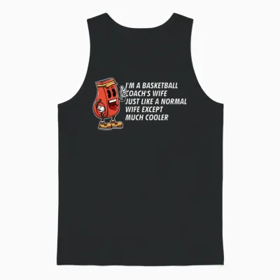 Im a Basketball Coachs Wife Funny Mothers Day Humo Unisex Tank Top - Black