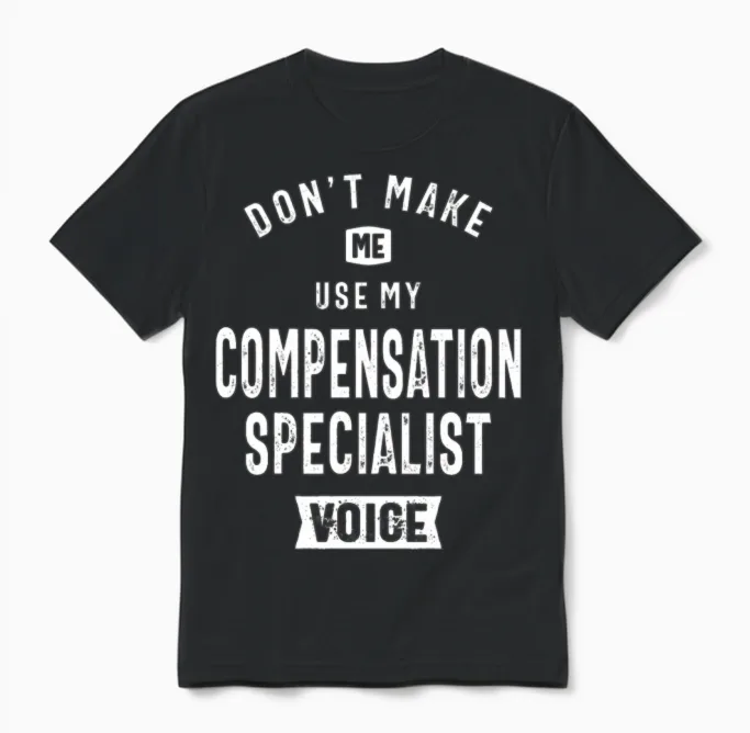 Compensation Specialist Job Occupation Unisex T-Shirt in Black