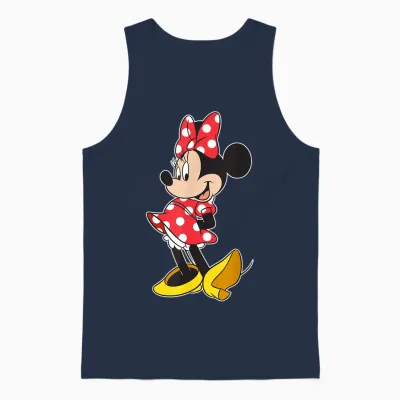 Disney Minnie Mouse Classic Pose T-Shirt Small Unisex Tank Top - Navy