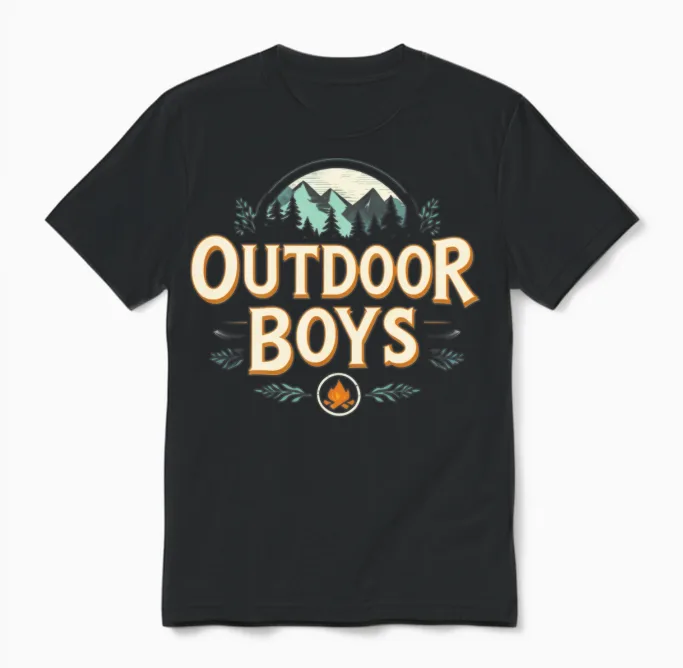 Outdoor Boys Unisex T-Shirt in Black