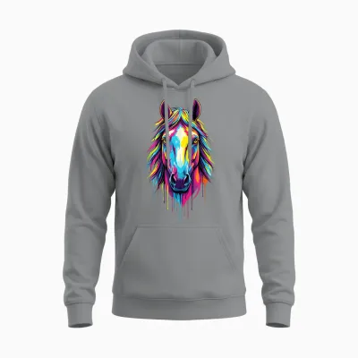 Aux Teintes Vives Design Artistique Unisex Hoodie - Sport Grey