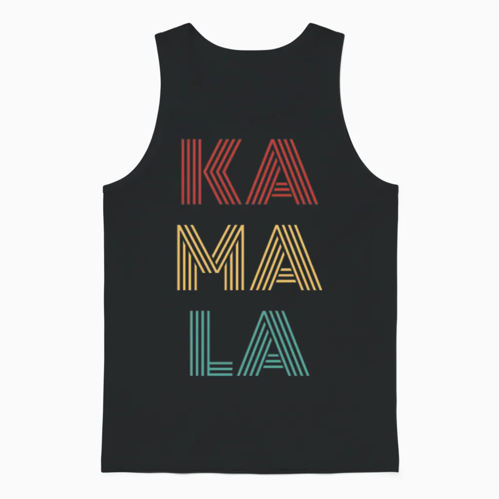Kamala Harris Retro Typography Unisex Tank Top in Black