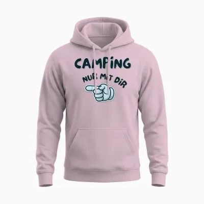 Camping Nur Mit Dir Unisex Hoodie - Light Pink
