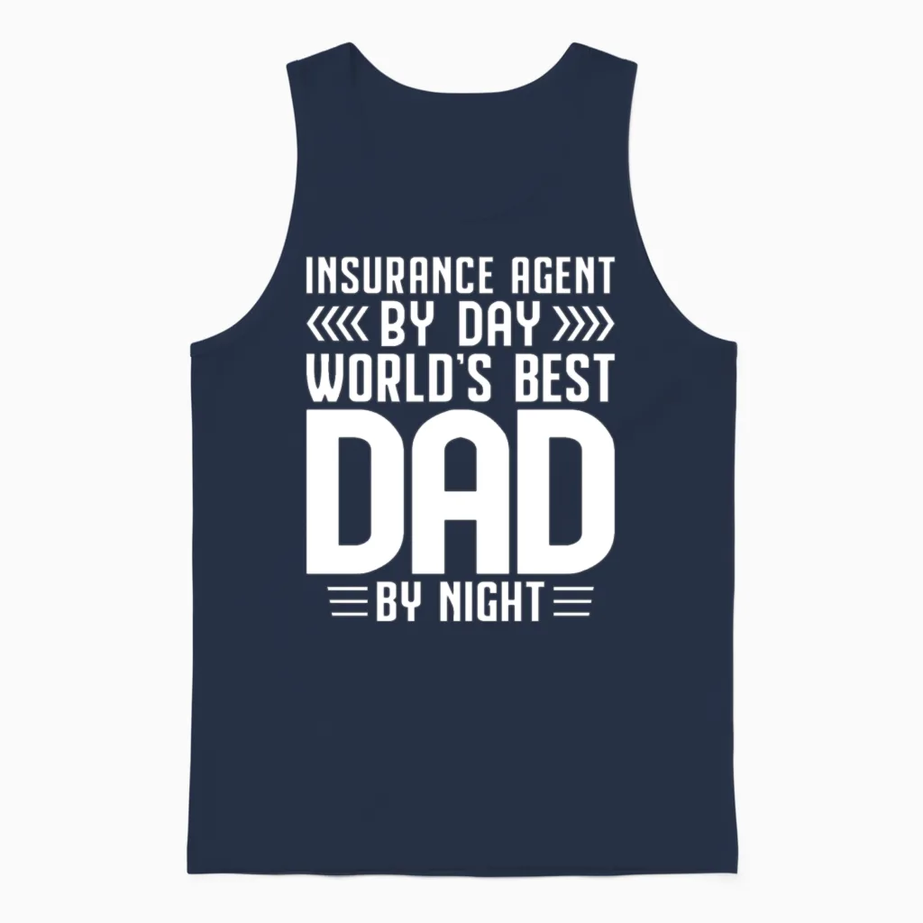Funny Broker Unisex Tank Top in Navy