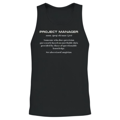Project Manager Definition Unisex Tank Top - Black