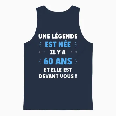 Humour Garçon Légende De 60 Ans Anniversaire 60 Ans Unisex Tank Top - Navy