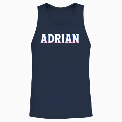 Retro - Adrian Unisex Tank Top - Navy