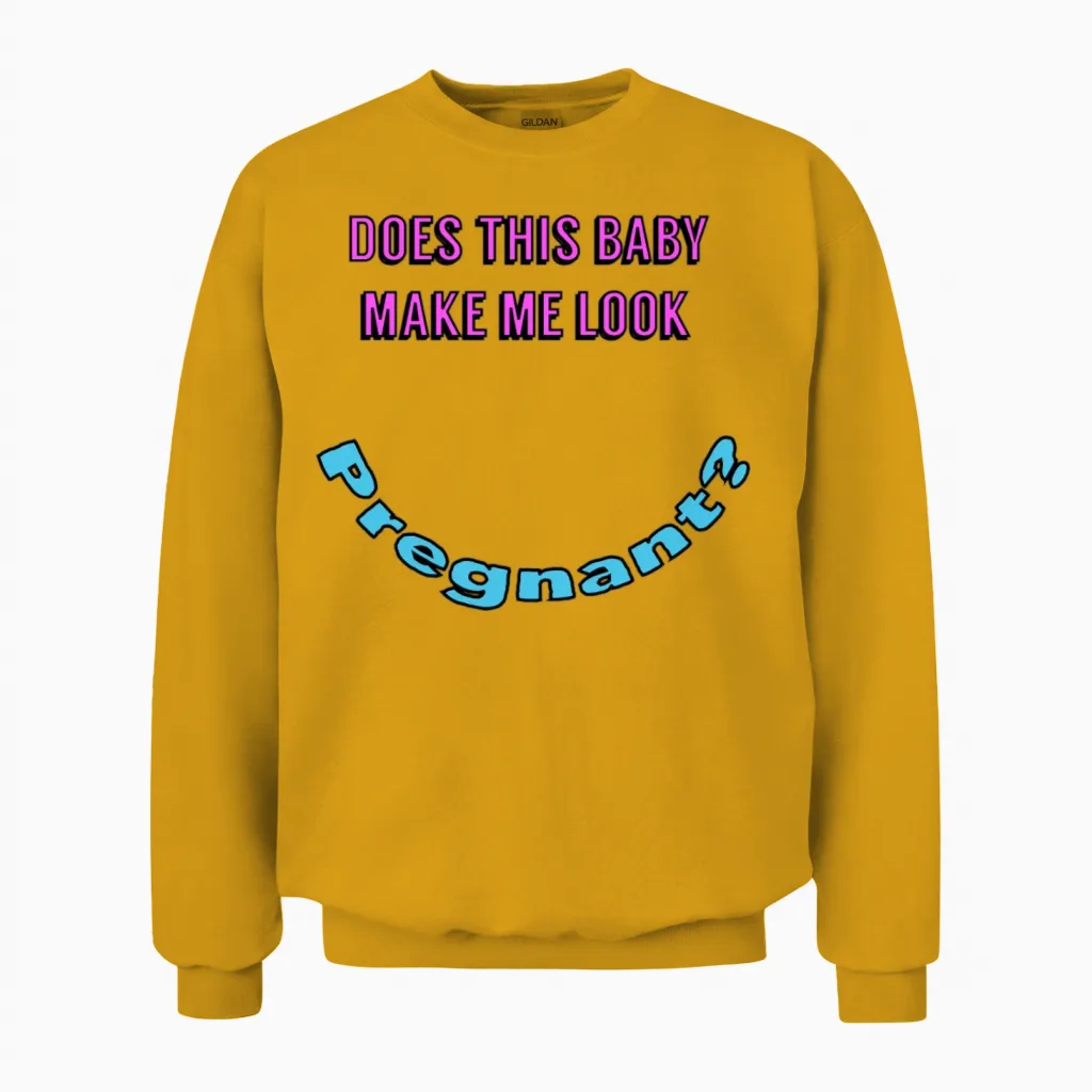 Funny Pregnancy Unisex Sweatshirt in Gold