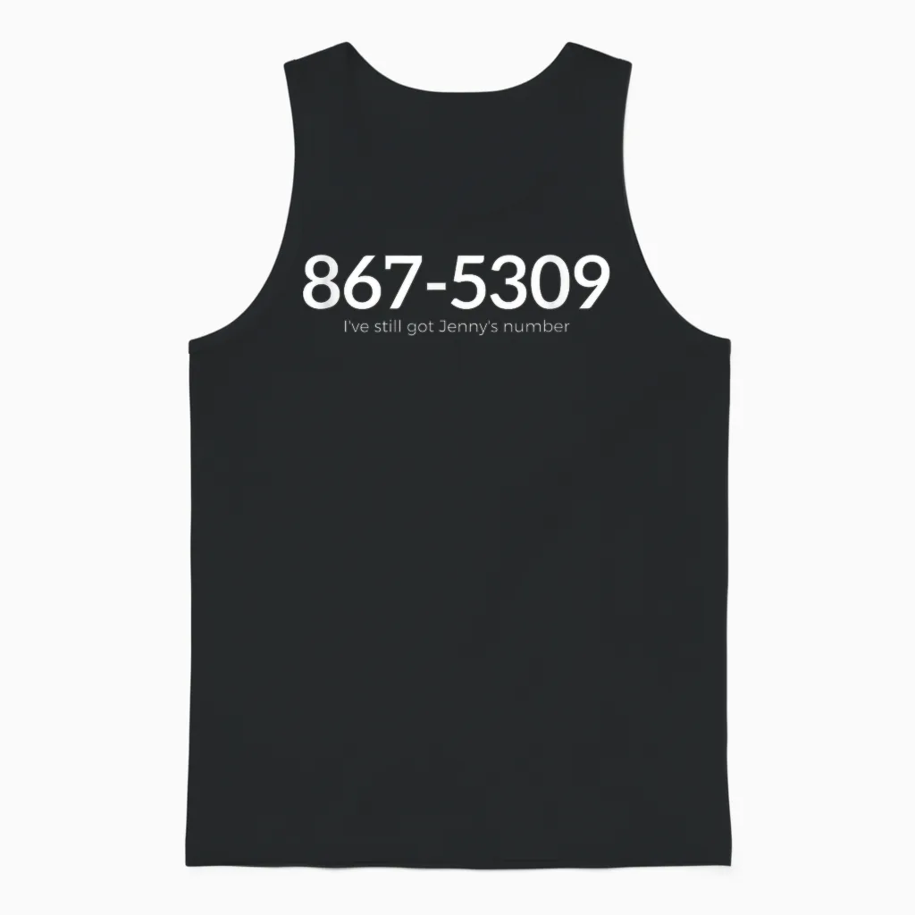 Retro 80s Music Nostalgia Pop Culture Classic Lyrics Gift Unisex Tank Top in Black