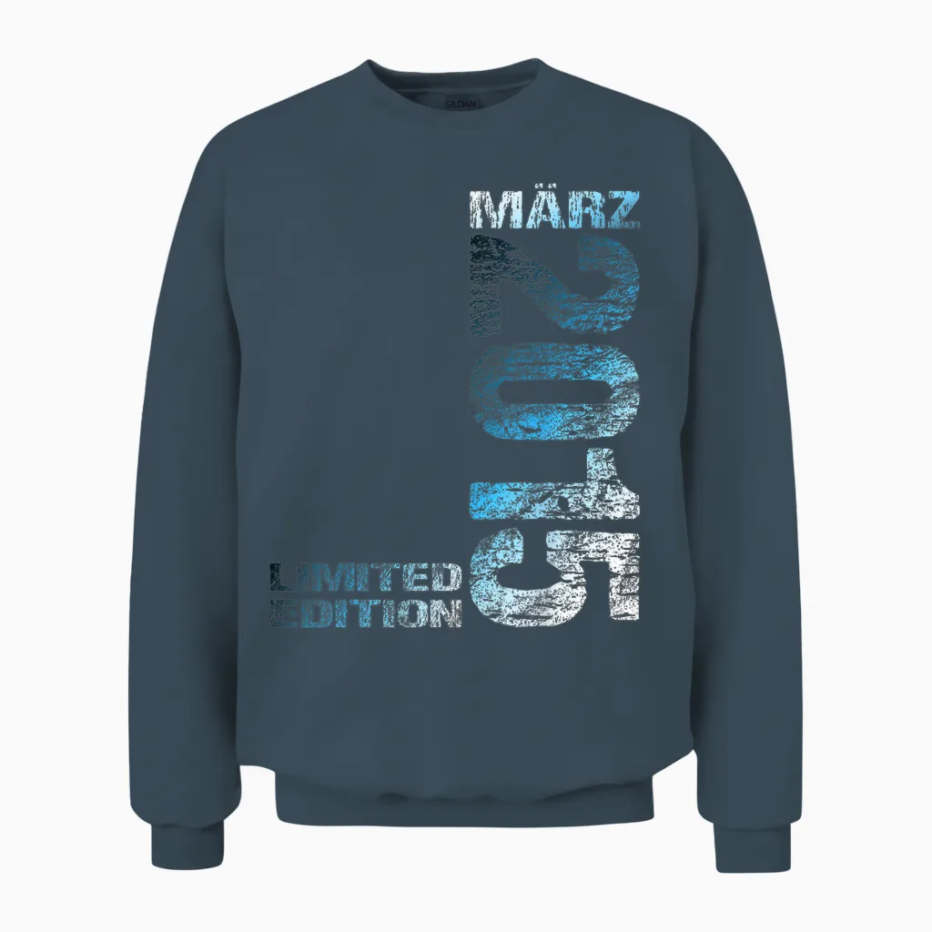 März 2015 Junge Mädchen 11. Geburtstag Limited Edition 11 Unisex Sweatshirt in Dark Heather