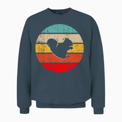 Squirrel Retro Unisex Sweatshirt - Dark Heather