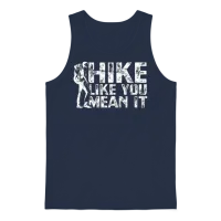 Hike Like You Mean It - Hiking Unisex Tank Top - Navy – 1