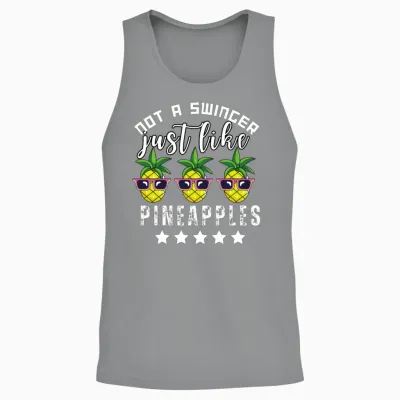Not a Swinger Just Like Pineapples Funny Unisex Tank Top - Sport Grey