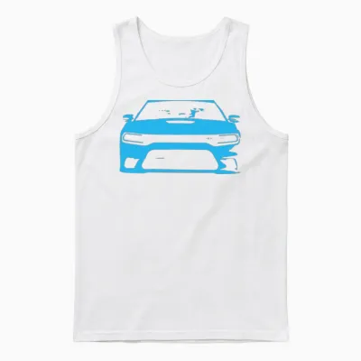 B5 Blue Srt Charger Unisex Tank Top - White