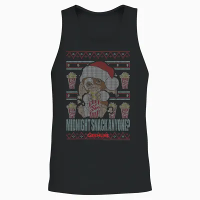 Gremlins Christmas Midnight Snack Anyone Ugly Unisex Tank Top - Black