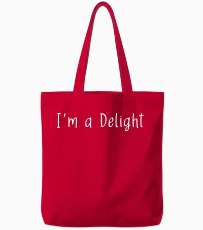 I'm a Delight Funny Tote Bags - Red