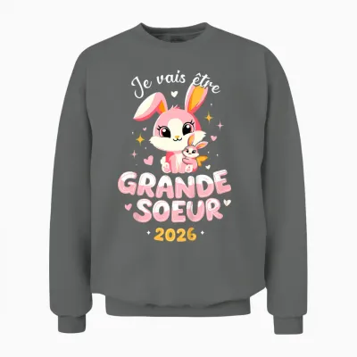 Child Future Big Sister 2026 I Will Be Big Sister 2026 Unisex Sweatshirt - Graphite Heather
