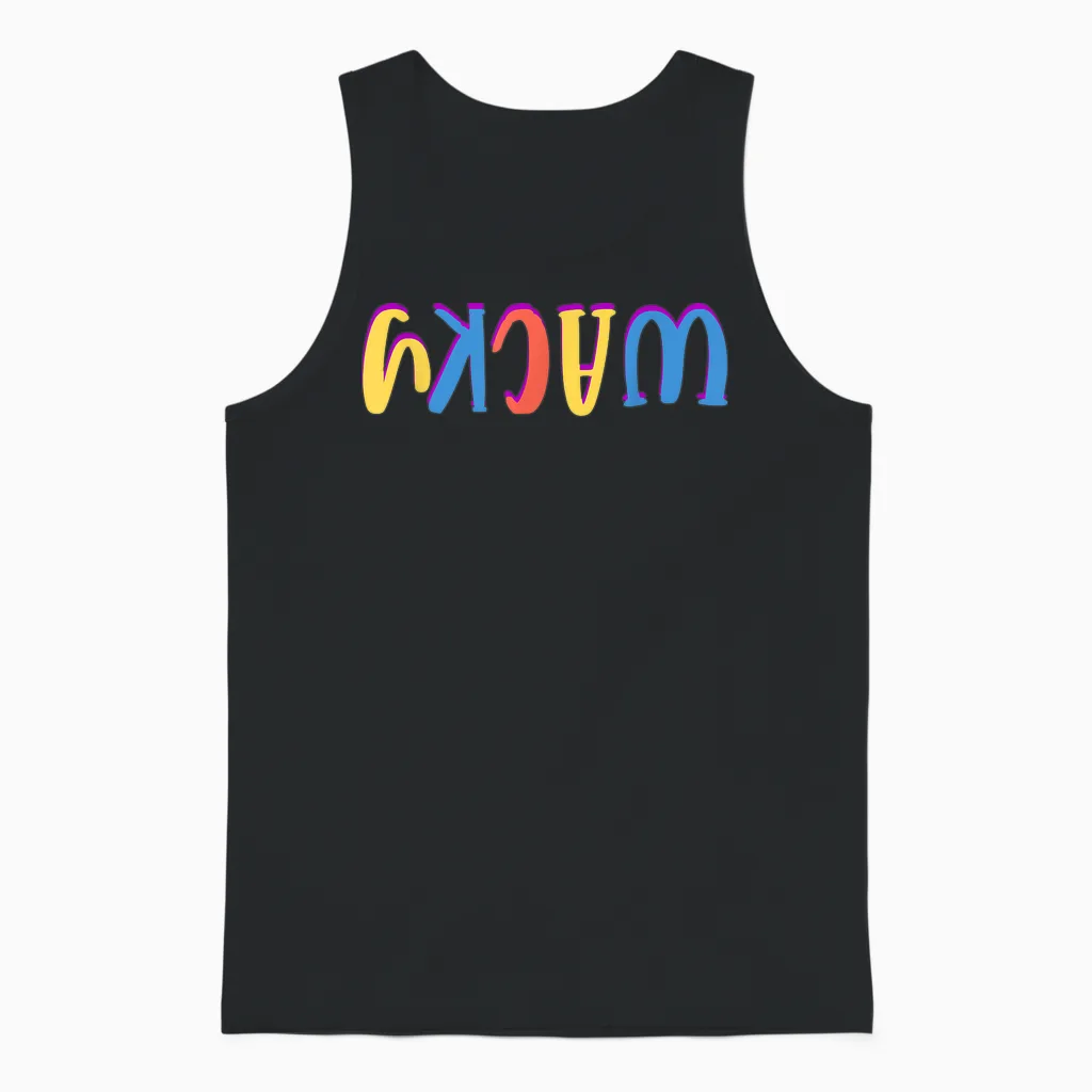 Wacky Costume Mismatch Day Outfit Unisex Tank Top in Black