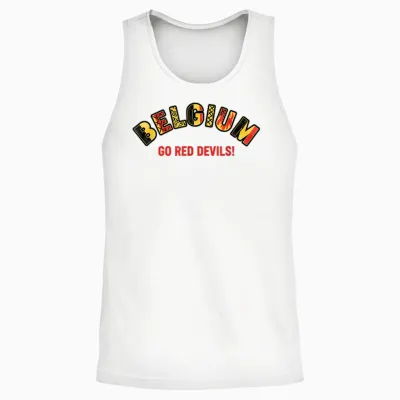 Maillot De Supporter Belgique Go Red Devils 2026 Unisex Tank Top - White