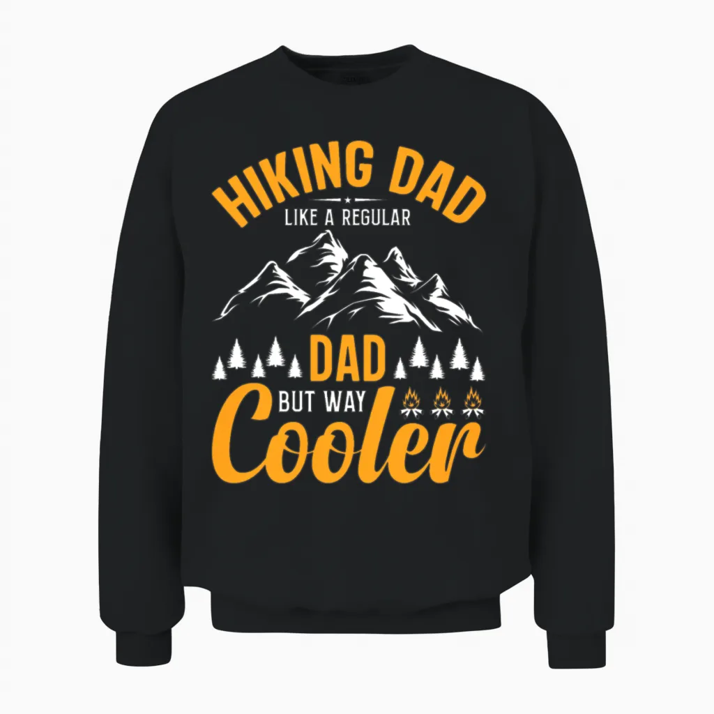 Hiking Dad & Outdoors Unisex Sweatshirt in Black