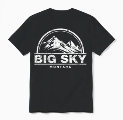 Big Sky Montana Unisex T-Shirt - Black