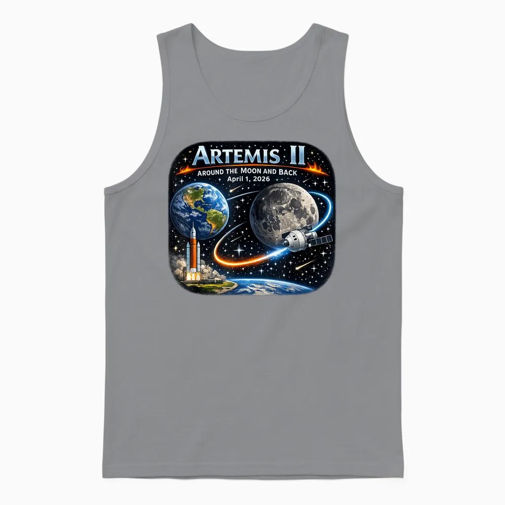 Artemis 2 Reise Um Den Mond Und Zurück 2026 Unisex Tank Top in Sport Grey