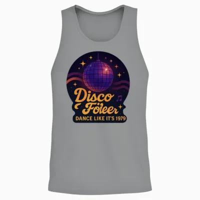 Disco Foiler 1970s Dance Unisex Tank Top - Sport Grey