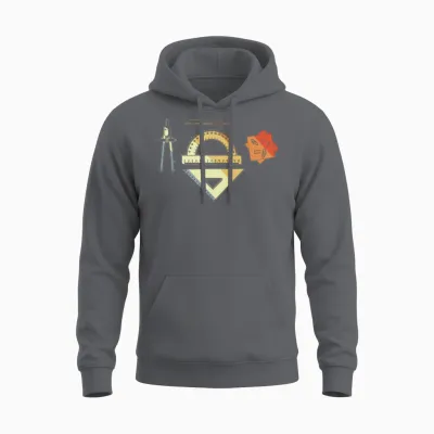 Retro Architect Unisex Hoodie - Charcoal