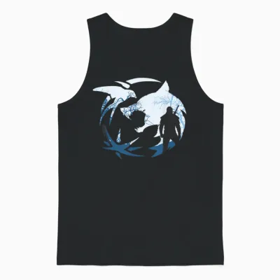 The Witcher Logo Silhouette Unisex Tank Top - Black