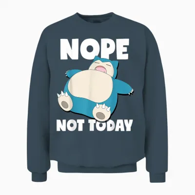 Pokémon - Snorlax Sleeping Nope Not Today Unisex Sweatshirt - Dark Heather