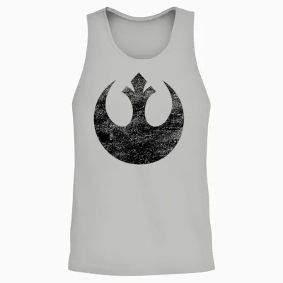 Star Wars Rebel Alliance Logo Weathered Light T-Shirt, Gray Unisex Tank Top - Ash