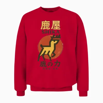 Retro Michigan Stags Hockey 1974-75 Japanese Style Unisex Sweatshirt - Red