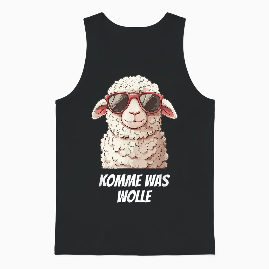 Landwirt Landwirtin Schaf Motivation Komme Was Wolle Unisex Tank Top in Black