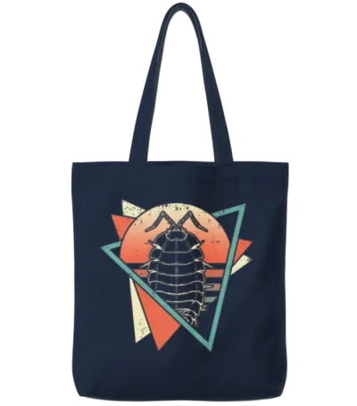 Isopods Retro Vaporwave Tote Bags - Navy