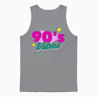 1990s Retro 90s Costume Unisex Tank Top - Sport Grey