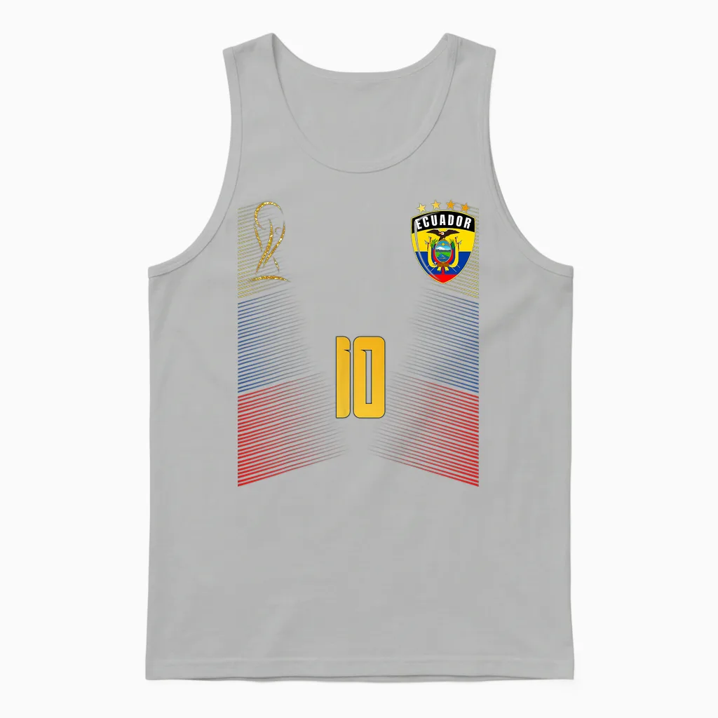 Ecuador Flag Ecuadorian Pride Lovers Unisex Tank Top in Ash